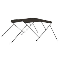 Bimini di Prua con Tendalino 3 Archi Nero 183x152x133 cm 94802