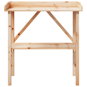 Tavolo Piante con Ripiano 78x38x,82,5cm Legno Massello di Abete 156349