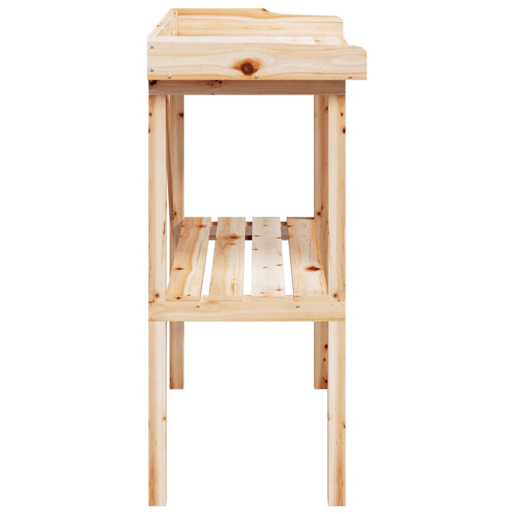 Tavolo Piante con Ripiano 78x38x,82,5cm Legno Massello di Abete 156349