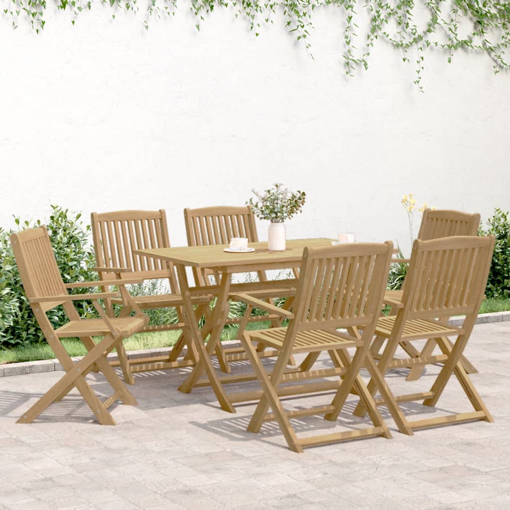 Set da Pranzo da Giardino 7 pz in Legno Massello di Acacia 3214235