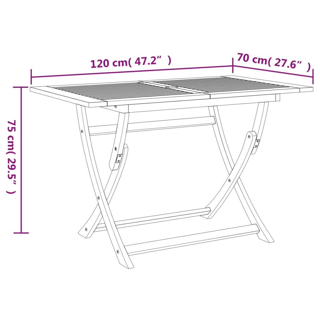 Set da Pranzo da Giardino 7 pz in Legno Massello di Acacia 3214235