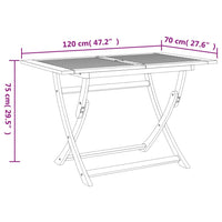 Set da Pranzo per Giardino 5 pz in Legno Massello di Acacia 3214236