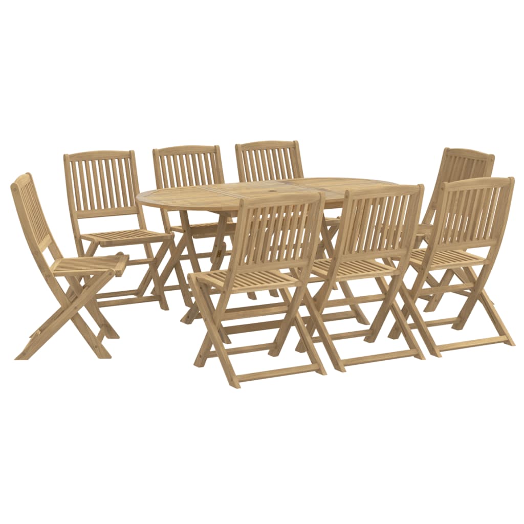 Set da Pranzo da Giardino 9 pz Legno Massello di Acacia 3214241