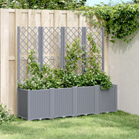 Fioriera da Giardino con Traliccio Grigia 160x40x140 cm in PPcod mxl 90953