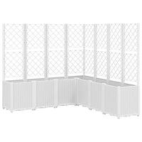 Fioriera da Giardino con Traliccio Bianco 160x160x140 cm in PPcod mxl 90954