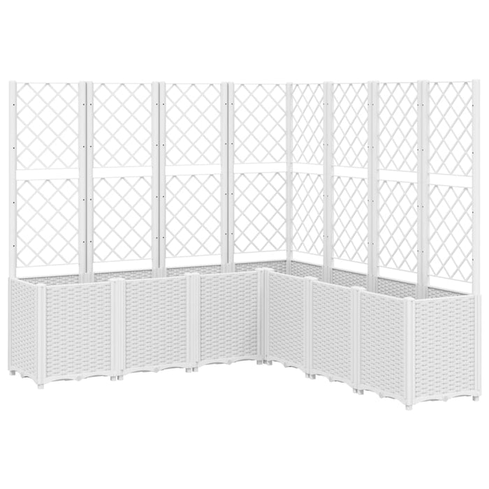 Fioriera da Giardino con Traliccio Bianco 160x160x140 cm in PPcod mxl 90954