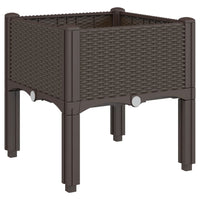 Fioriera da Giardino con Gambe Marrone 40x40x42 cm in PPcod mxl 91348