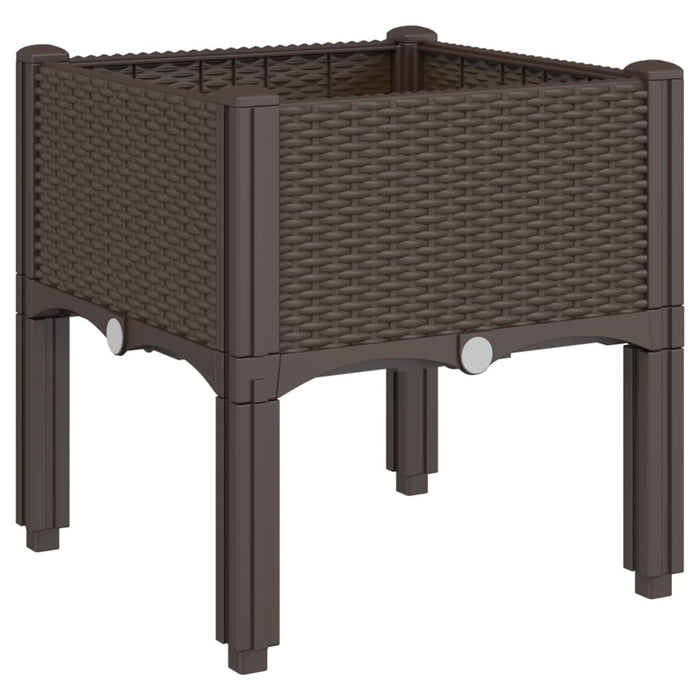 Fioriera da Giardino con Gambe Marrone 40x40x42 cm in PPcod mxl 91348