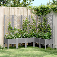 Fioriera Giardino con Graticcio Grigio Chiaro 160x120x142 cm PP 367937