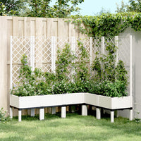 Fioriera da Giardino con Graticcio Bianco 160x120x142 cm in PP 367939