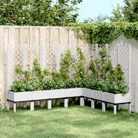 Fioriera da Giardino con Traliccio Bianco 200x160x142 cm in PP 367944