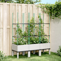 Fioriera da Giardino con Graticcio Bianco 120x40x142,5 cm PP 367959