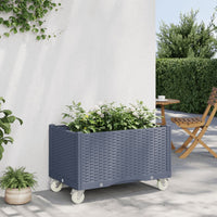 Fioriera da Giardino con Ruote Grigia 80x50x54 cm in PPcod mxl 91923