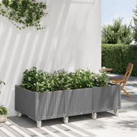 Fioriera da Giardino con Ruote Grigio Chiaro 150x80x54 cm in PPcod mxl 91924