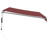 Tenda da Sole Retrattile Automatica con LED Bordò 300x250 cm 3214971