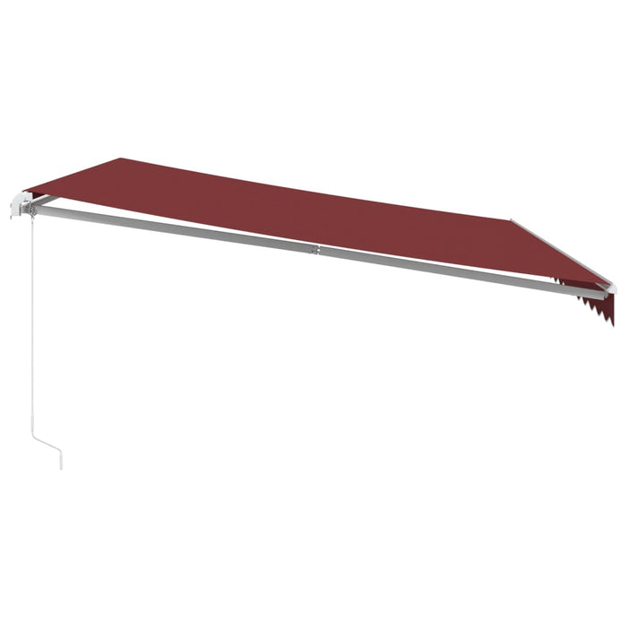 Tenda da Sole Retrattile Manuale con LED Bordò 450x300 cm 3214976