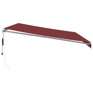 Tenda da Sole Retrattile Automatica con LED Bordò 500x300 cm 3214979