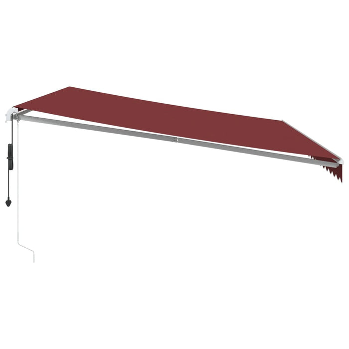 Tenda da Sole Retrattile Automatica con LED Bordò 500x300 cm 3214979