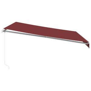 Tenda da Sole Retrattile Manuale Bordò 400x350 cm 3214982