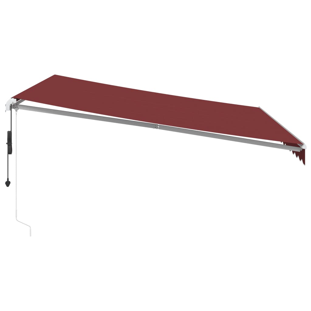 Tenda da Sole Retrattile Automatica con LED Bordò 400x350 cm 3214985