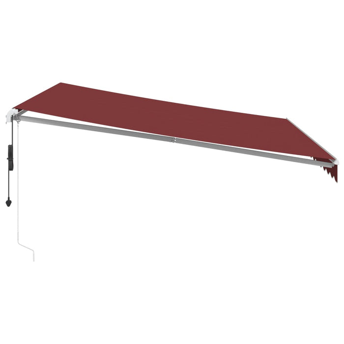 Tenda da Sole Retrattile Automatica con LED Bordò 400x350 cm 3214985