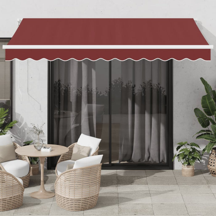 Tenda da Sole Retrattile Manuale Bordò 350x250 cm 3215226