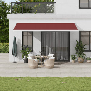 Tenda da Sole Retrattile Manuale Bordò 500x300 cm 3215317