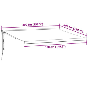 Tenda da Sole Retrattile Automatica Bordò 400x300 cm 3215325