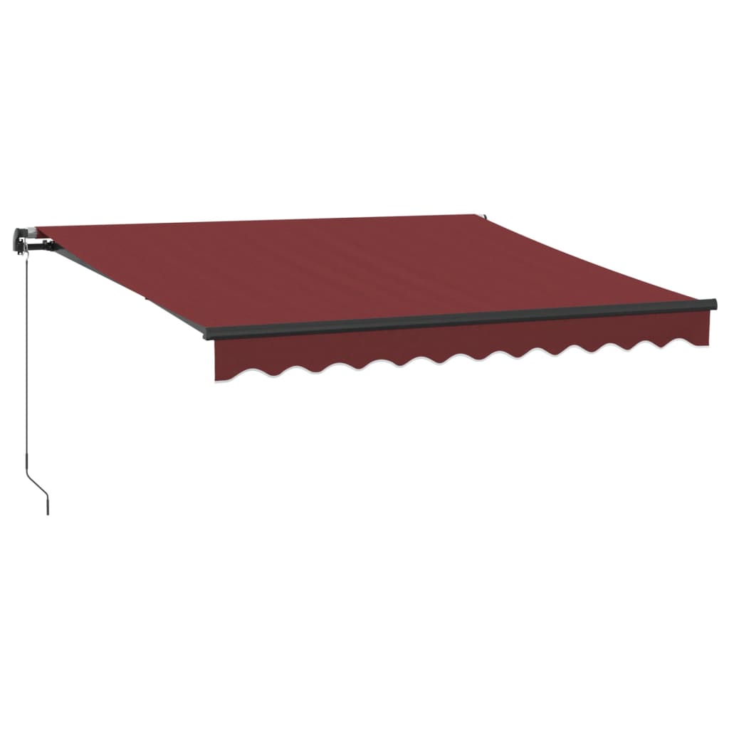 Tenda da Sole Retrattile Manuale con LED Bordò 300x250 cm 3215336