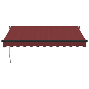 Tenda da Sole Retrattile Manuale con LED Bordò 300x250 cm 3215336