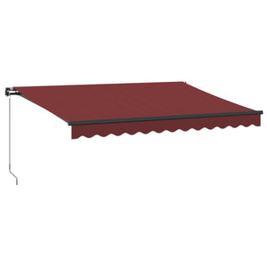 Tenda da Sole Retrattile Manuale con LED Bordò 350x250 cm 3215337