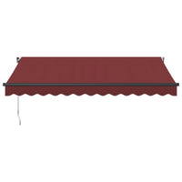 Tenda da Sole Retrattile Manuale con LED Bordò 350x250 cm 3215337