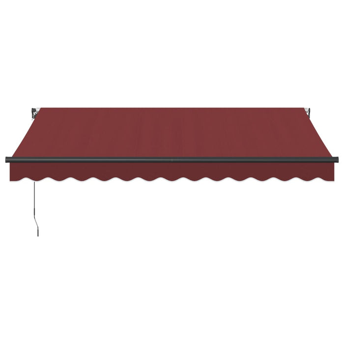 Tenda da Sole Retrattile Manuale con LED Bordò 350x250 cm 3215337