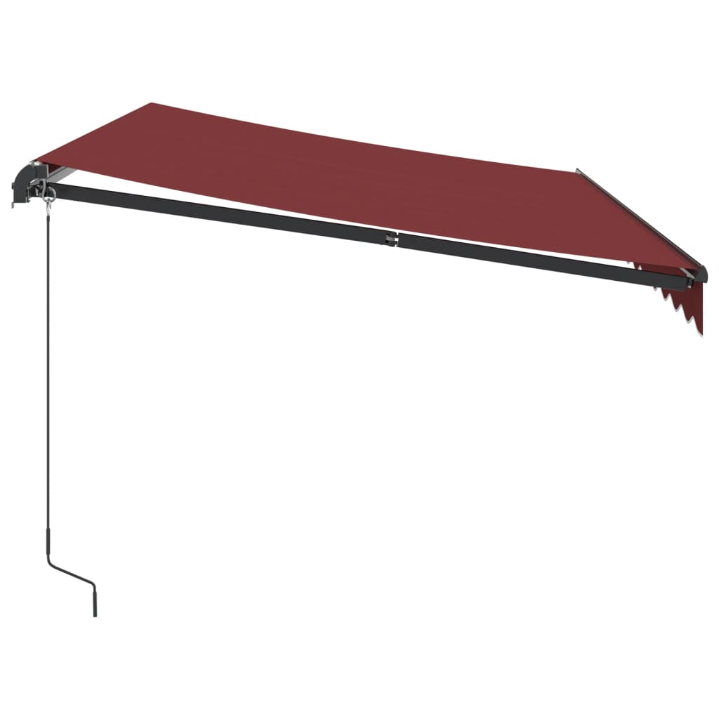 Tenda da Sole Retrattile Manuale con LED Bordò 350x250 cm 3215337