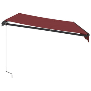 Tenda da Sole Retrattile Manuale con LED Bordò 350x250 cm 3215337