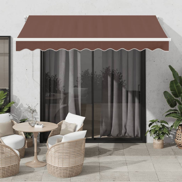 Tenda da Sole Retrattile Automatica Marrone 300x250 cm 3215375