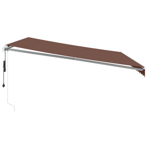 Tenda da Sole Retrattile Automatica con LED Marrone 450x300 cm 3215382