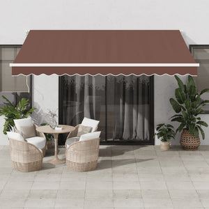 Tenda da Sole Retrattile Automatica Marrone 400x350 cm 3215389