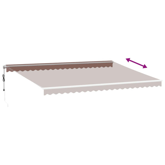 Tenda da Sole Retrattile Automatica Marrone 500x350 cm 3215397