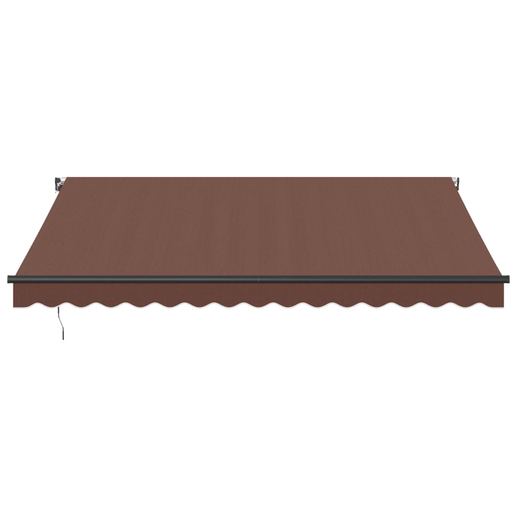 Tenda da Sole Retrattile Manuale con LED Marrone 400x350 cm 3215404