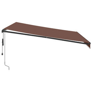 Tenda da Sole Retrattile Automatica con LED Marrone 400x350 cm 3215406