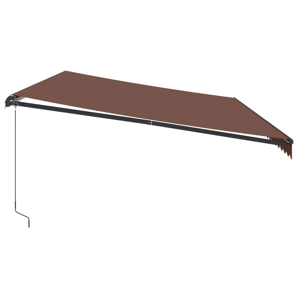 Tenda da Sole Retrattile Manuale Marrone 600x350 cm 3215415