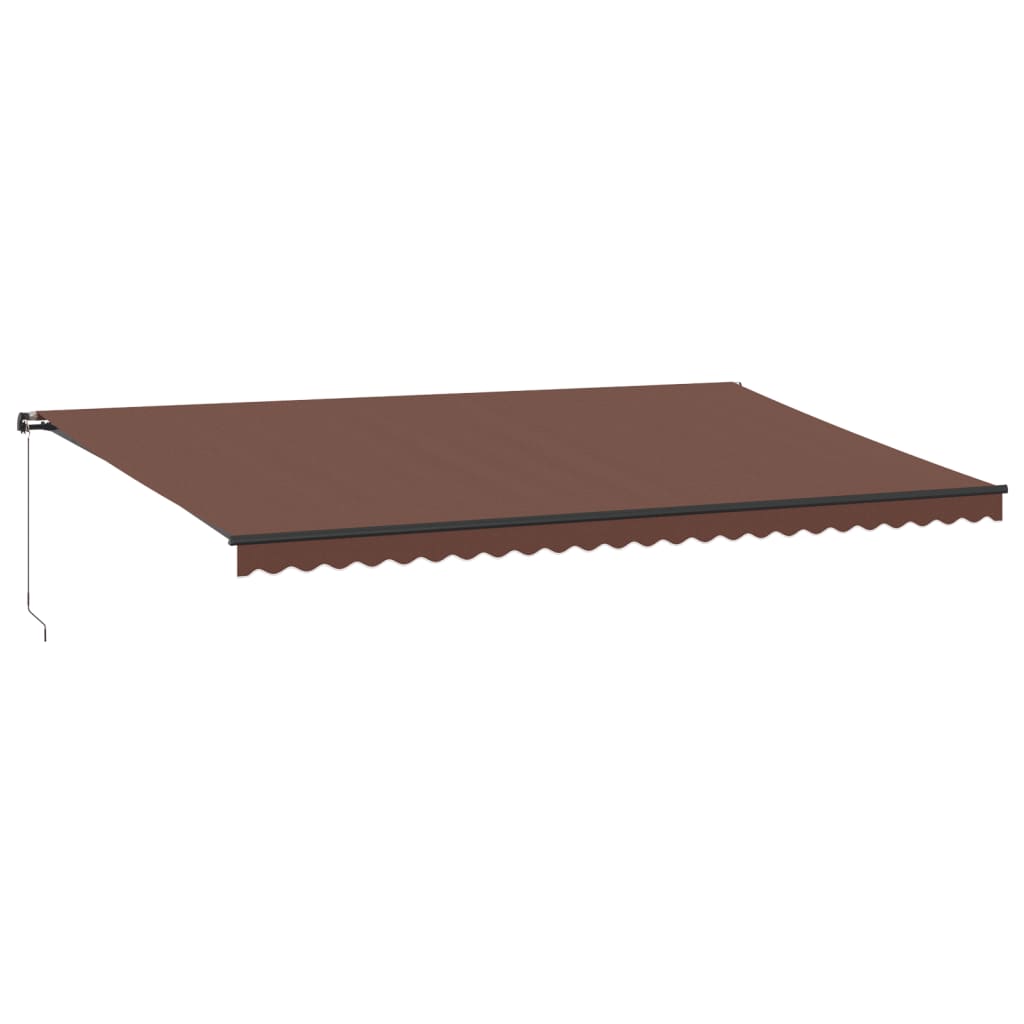 Tenda da Sole Retrattile Manuale con LED Marrone 600x350 cm 3215416