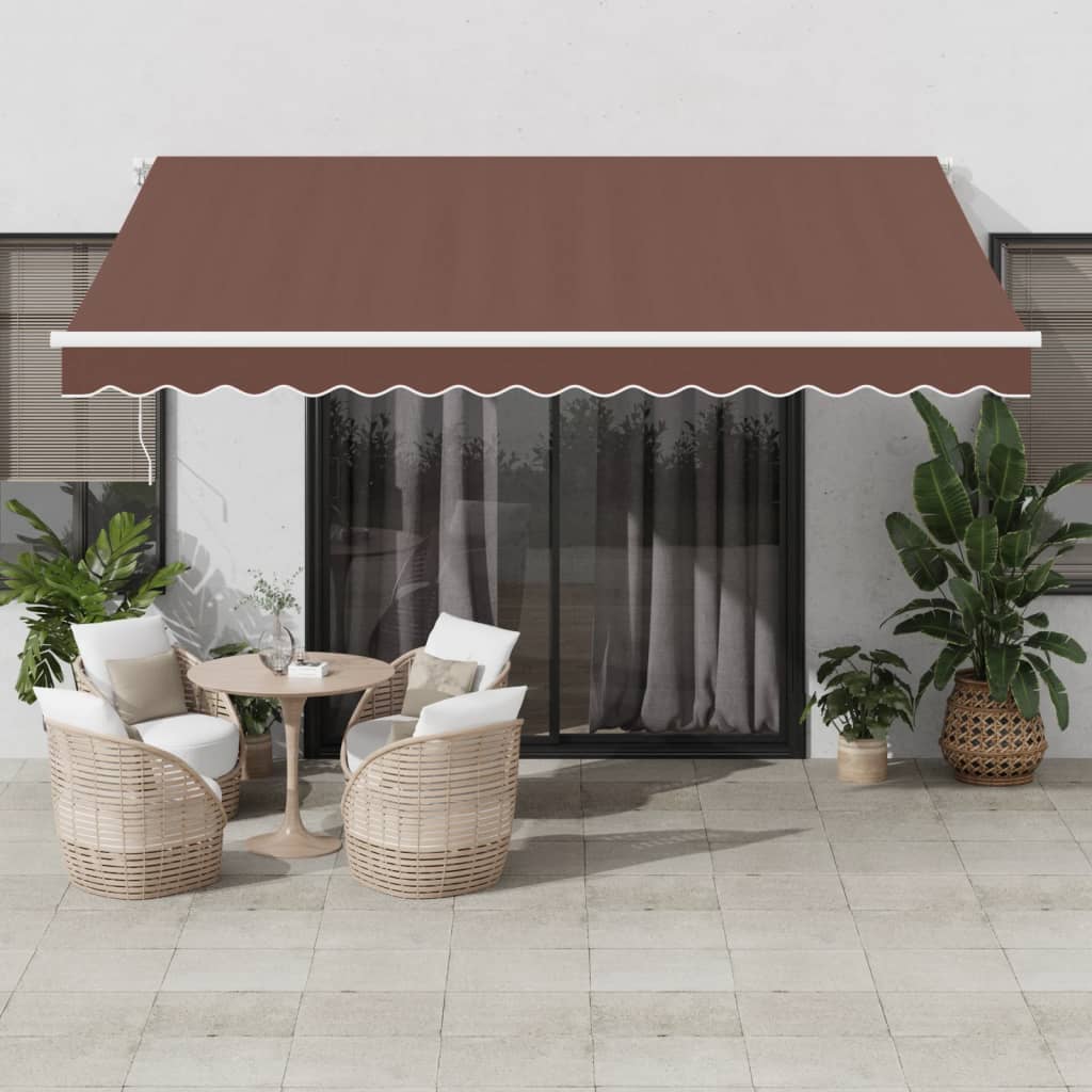 Tenda da Sole Retrattile Automatica 400x300 cm Marrone 3215632