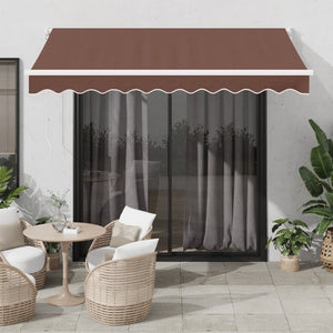 Tenda Sole Retrattile Manuale 300x250 cm Marrone 3215698