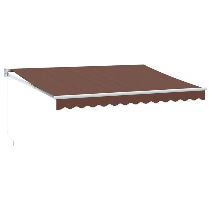 Tenda Sole Retrattile Manuale 350x250 cm Marrone 3215699