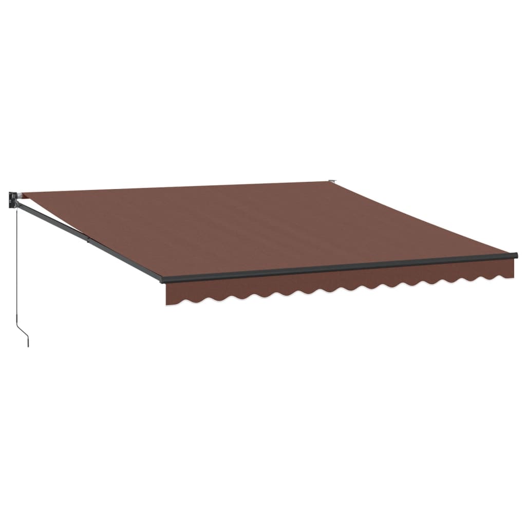 Tenda Sole Retrattile Manuale 400x300 cm Marrone 3215705