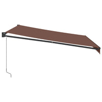 Tenda Sole Retrattile Manuale 400x300 cm Marrone 3215705