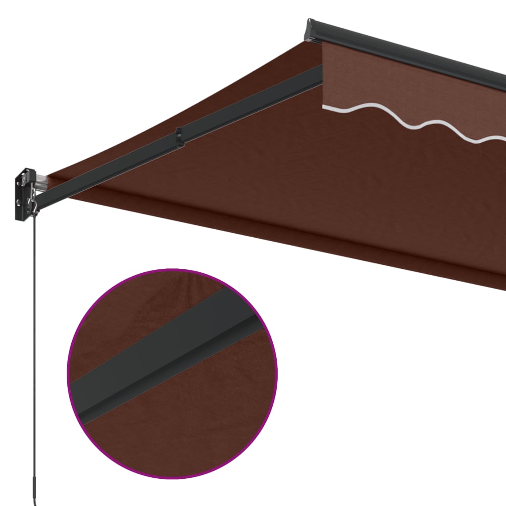 Tenda Sole Retrattile Manuale 400x300 cm Marrone 3215705