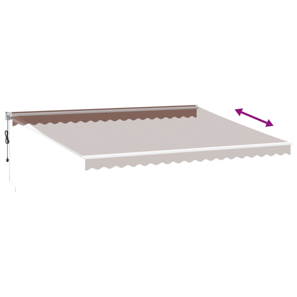 Tenda da Sole Retrattile Automatica Marrone 450x300 cm 3215711